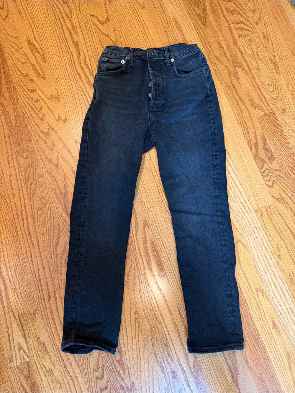 Agolde Riley in Faded Black size 23